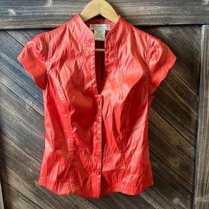 Jackie Jon New York Women’s Button Up/Capped Sleeve Blouse